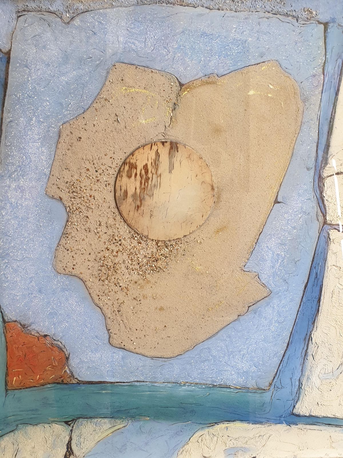 photo for sale Francis Bessoncontemporary Belgian Mixed Media Abstract In Blue.2018