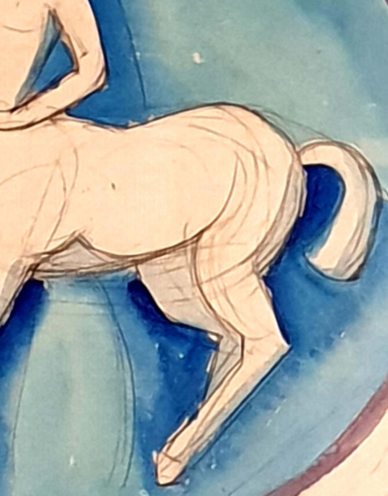 Paul Hoggart Nouveau Watercolour On Paper. Classical Centaur. Classical Figure.1918 photo buy