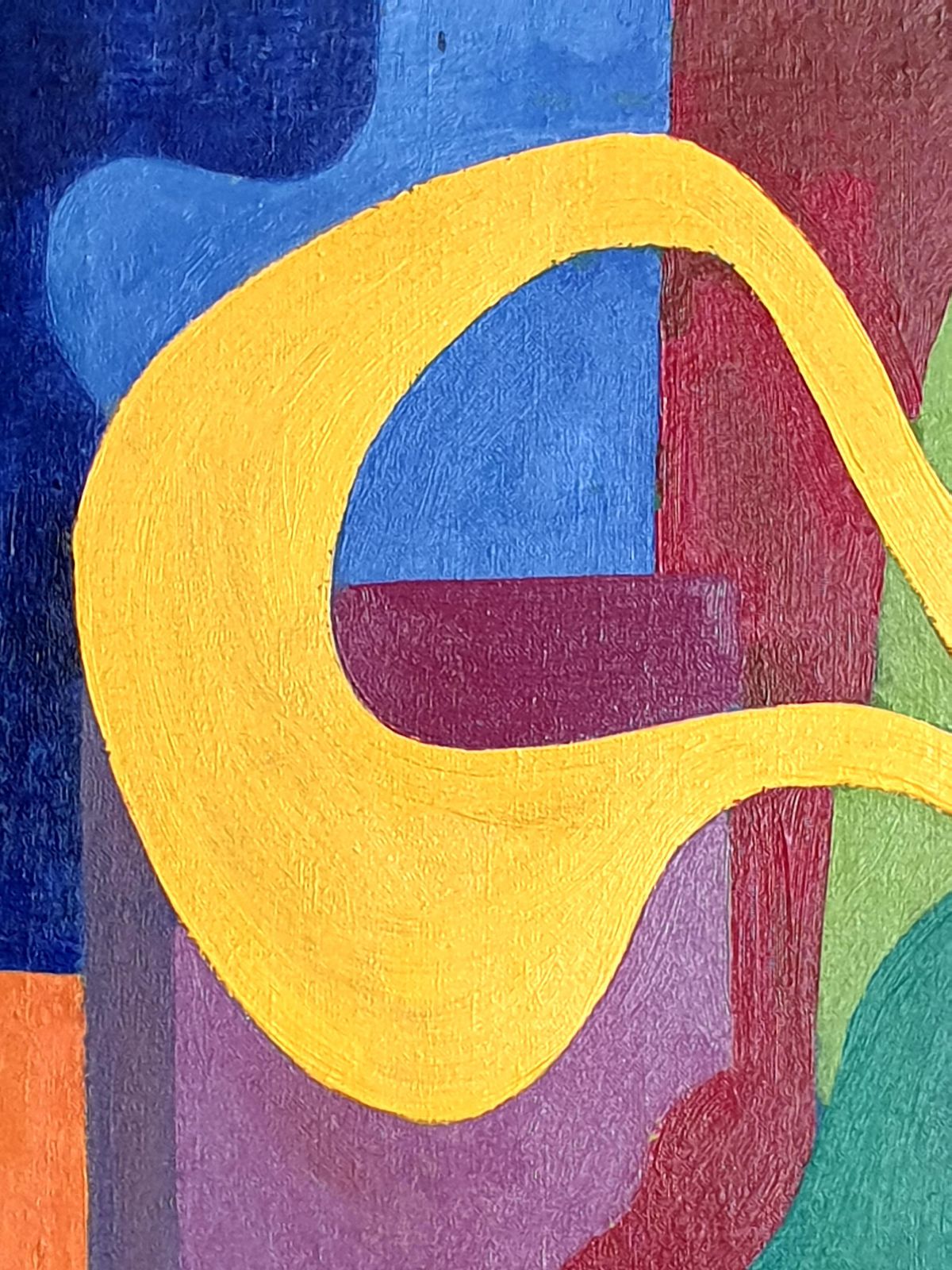 Yuri Vassilievich Titovlate 20th Century Abstract Oil On Canvas " Flowers ". 1975 photo Art