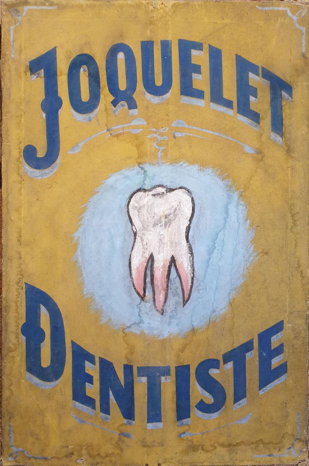 Unknownearly 20th Century Folk Art, Double Sided Fairground Advertising, Oil On Canvas.Early 1900s photo for sale