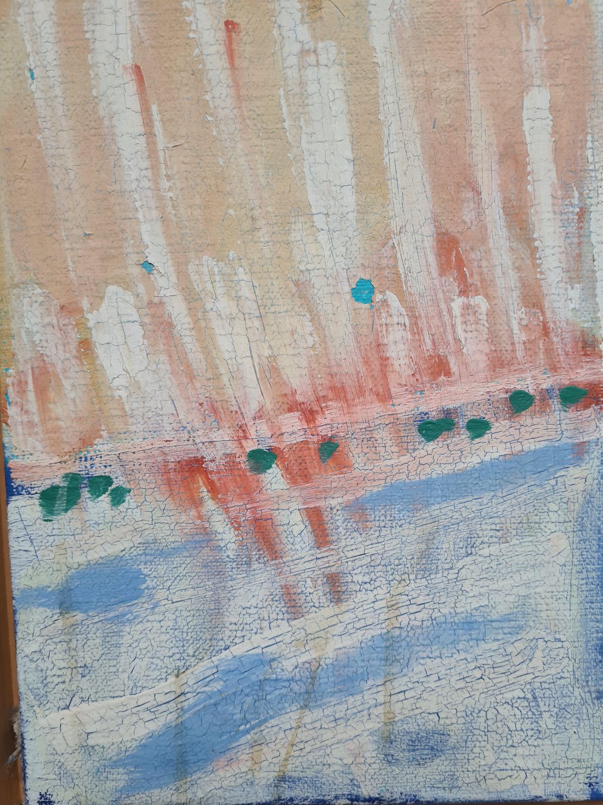 Tony Dielenzoetermeer Abstraction, Large Scale Abstract Expressionist Oil On Canvas photo vintage