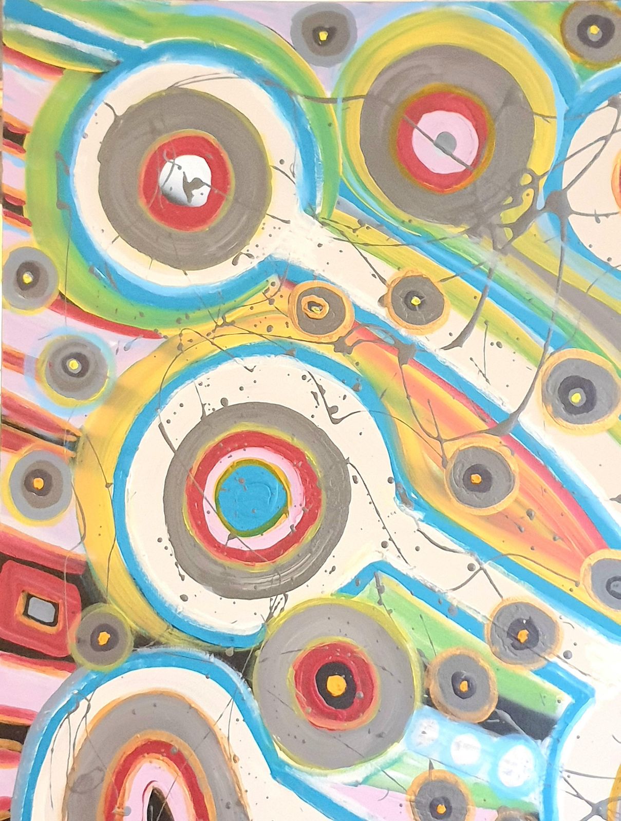 Albino Palamaraitalian Abstract Expressionist Acrylic On Canvas. 'Agrandissement Cellulaire'.2024 photo Art
