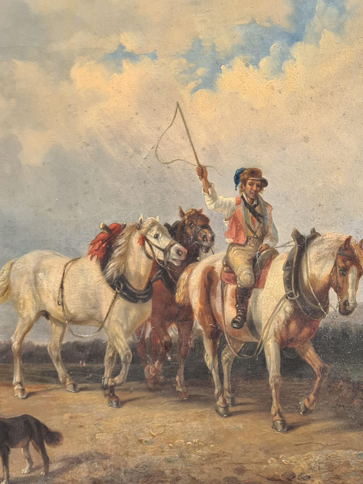 M M (Marie Munch)the Horse Drover, 19th Century Austrian School, Oil On Canvas1849 photo buy