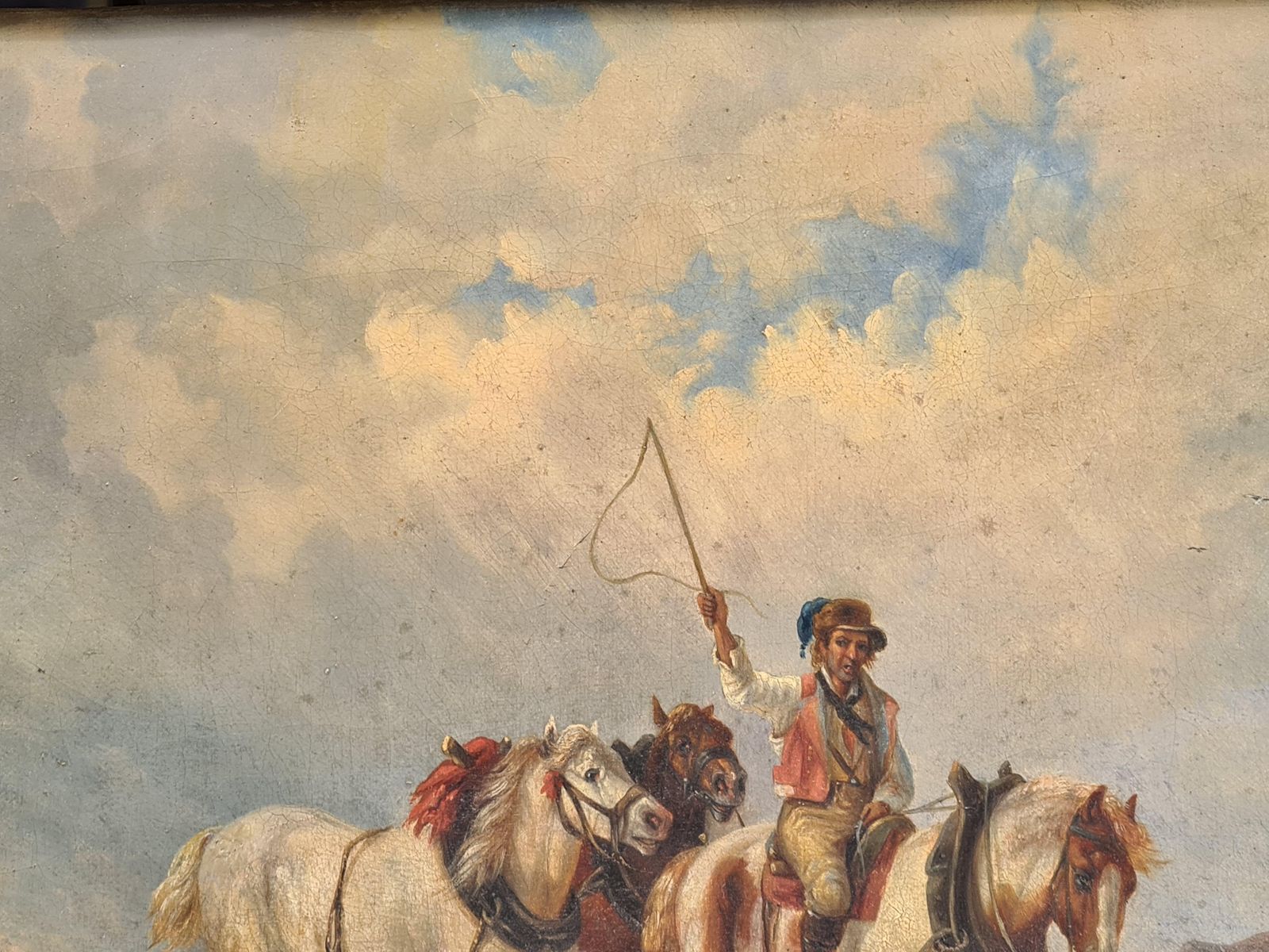 photo for sale M M (Marie Munch)the Horse Drover, 19th Century Austrian School, Oil On Canvas1849