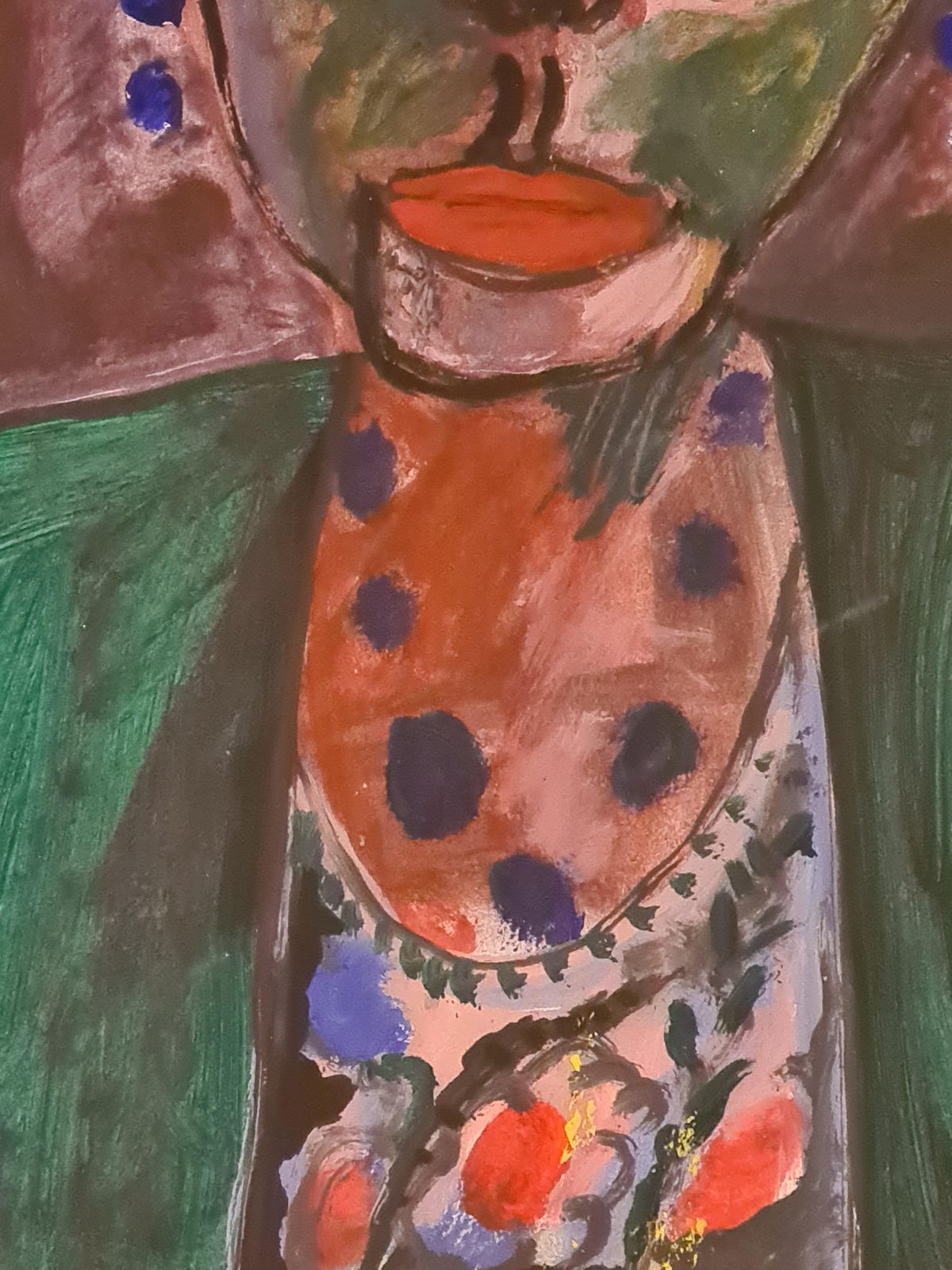 Armand Avrillate 20th Century Expressionist Oil And Acrylic On Paper. 'Janine, The Muse'.1991 photo Art