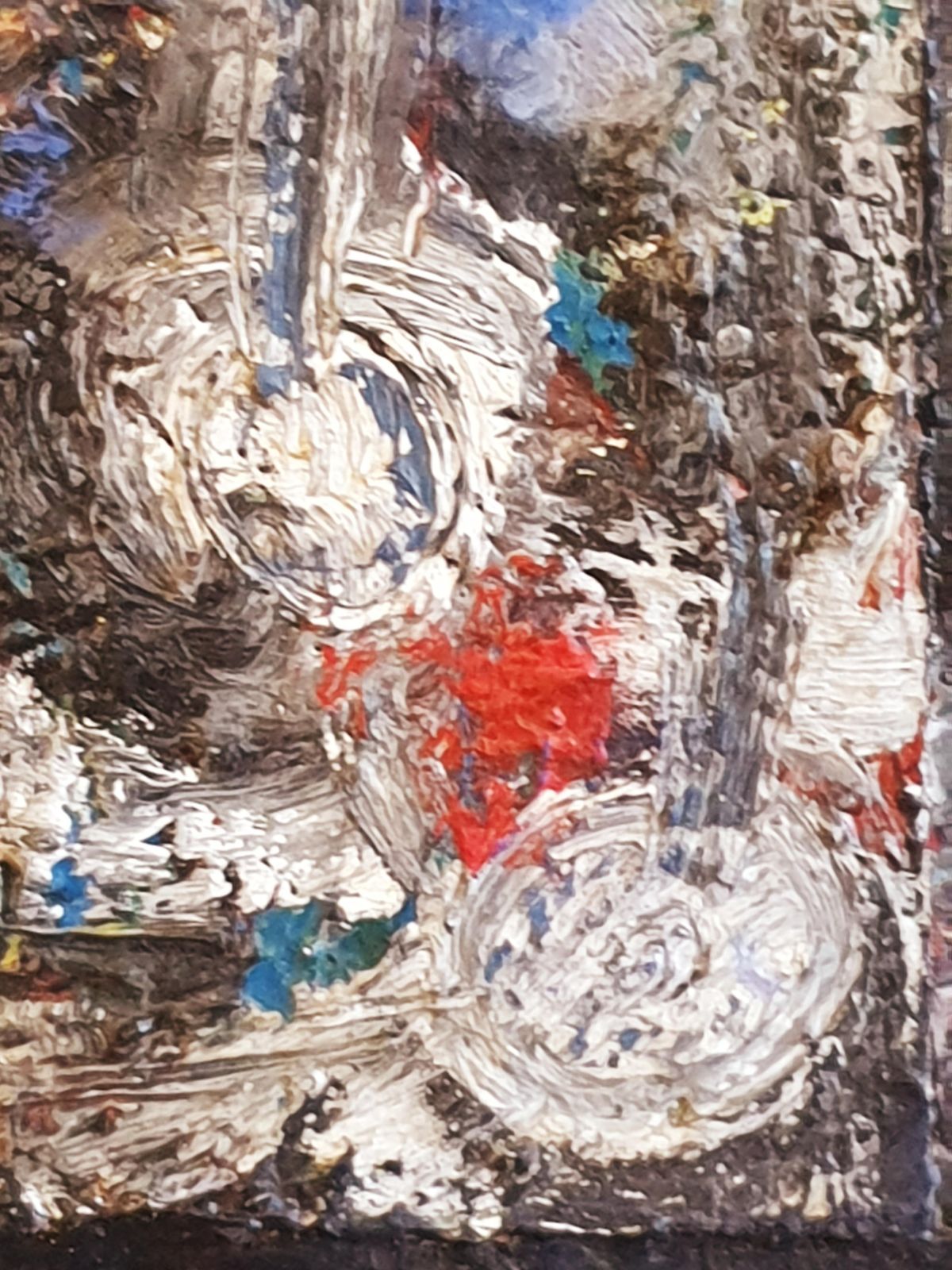 Art Unknown'monogrammes'. French Mid Century Abstract Expressionist. Oil On Canvas.1960s photo