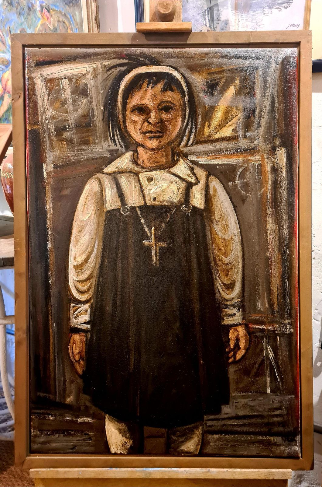 Stuart Mackenzie'her', A Large Glasgow School Oil Painting Portrait On Canvas.1990s photo furniture