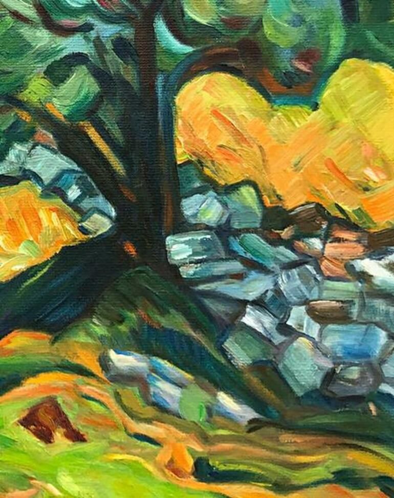 Bernadette Van Baarsen"Terranque", Contemporary Abstract Expressionist Acrylic On Canvas.2023 photo vintage