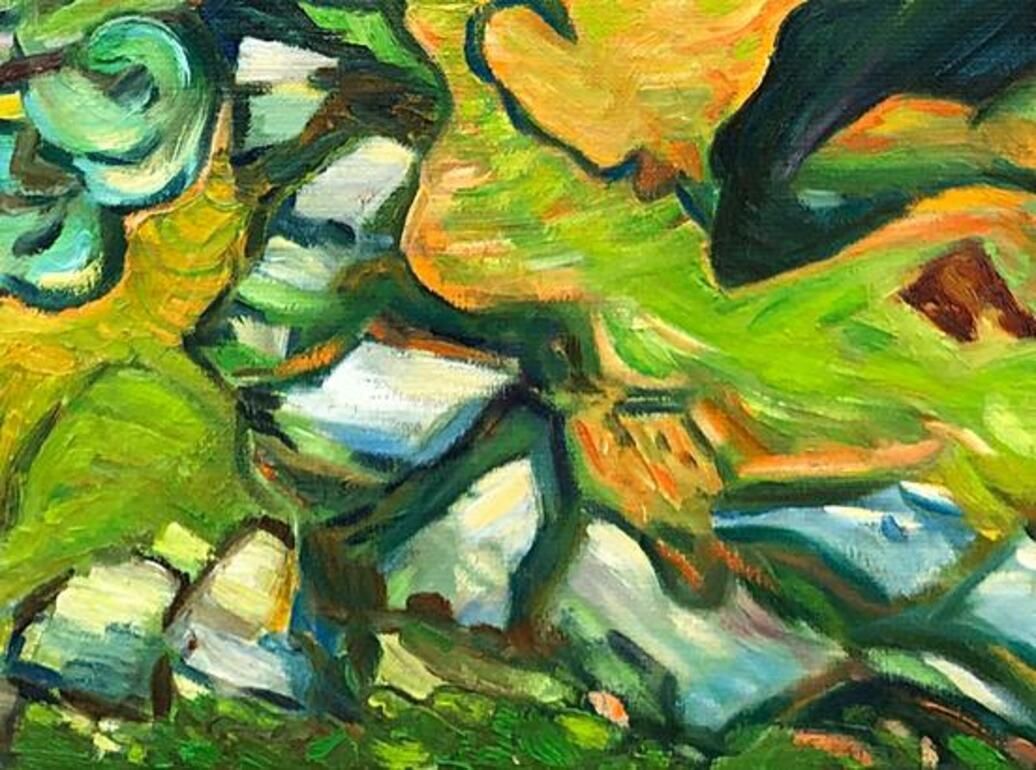 1795.0 Bernadette Van Baarsen"Terranque", Contemporary Abstract Expressionist Acrylic On Canvas.2023 photo