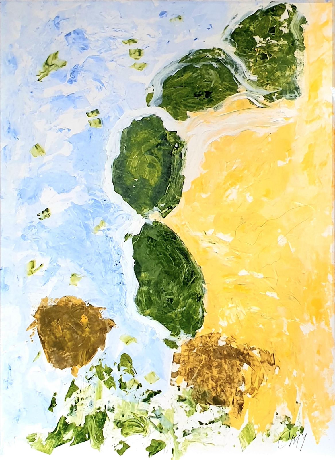 Christian Manoury Contemporary Abstract Expressionist Acrylic On Paper, 'Hommage To Debussy'.2024