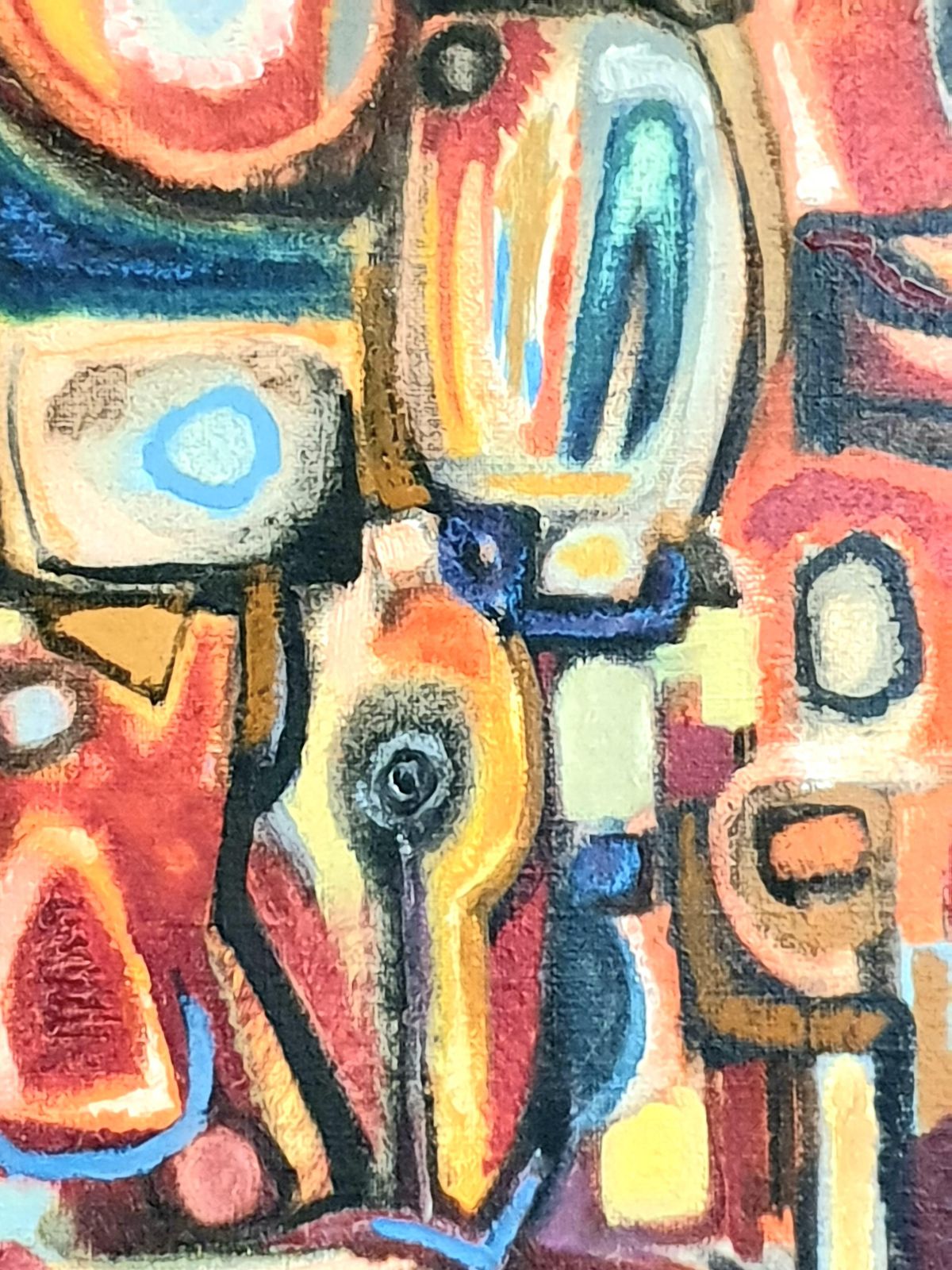 Jean Louis Ladislas Mid Century French Abstract Expressionist Oil On Canvas.1969 photo for sale