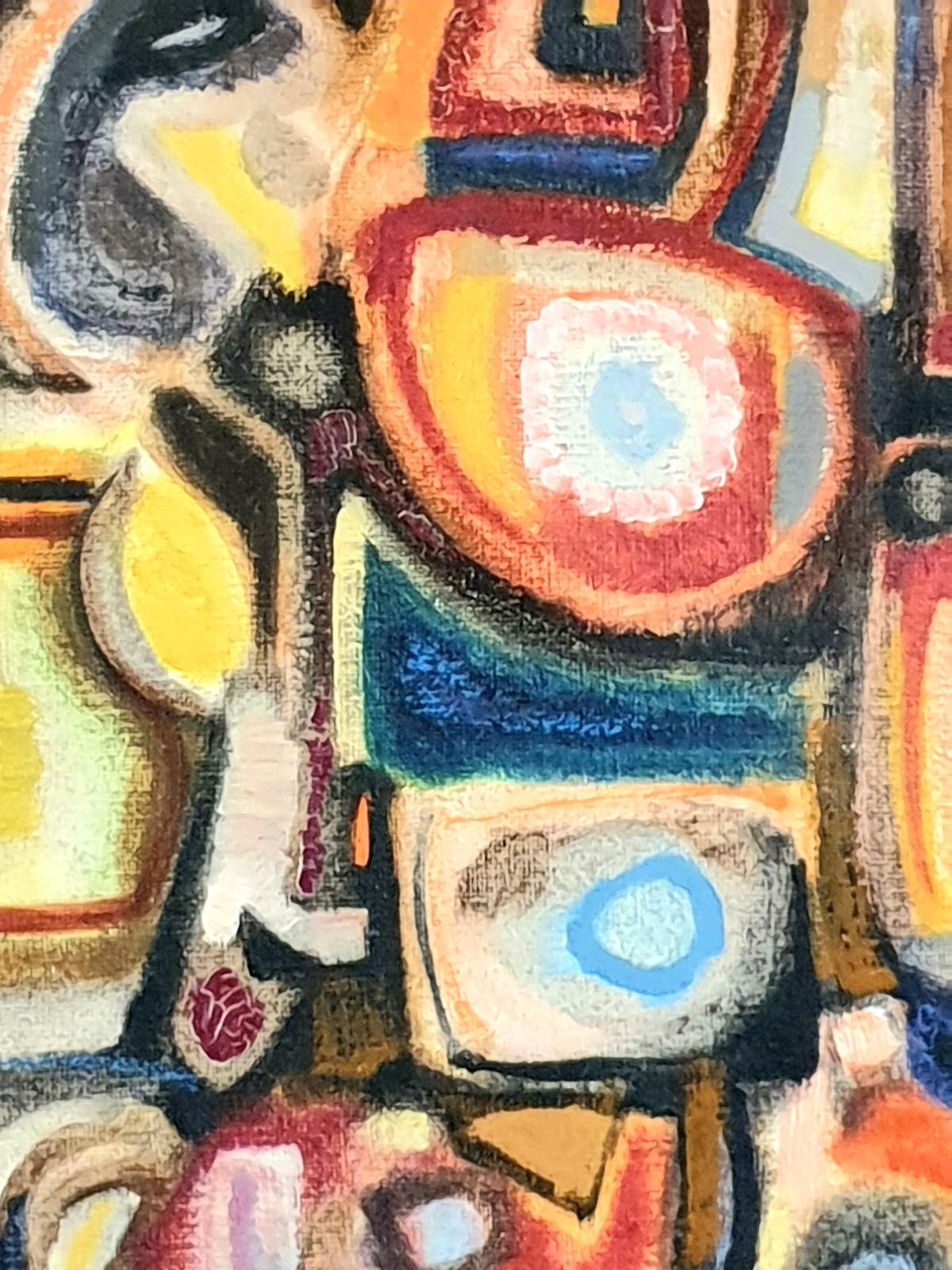 Jean Louis Ladislas Mid Century French Abstract Expressionist Oil On Canvas.1969 photo vinterior