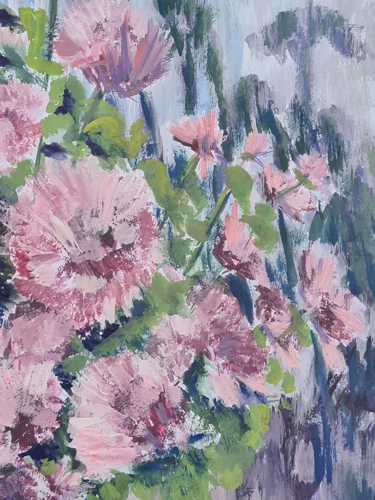 Unknownpink Abundance, 'Oillets', Still Life Of Flowers In A Vase, Homage A Manet. photo Art