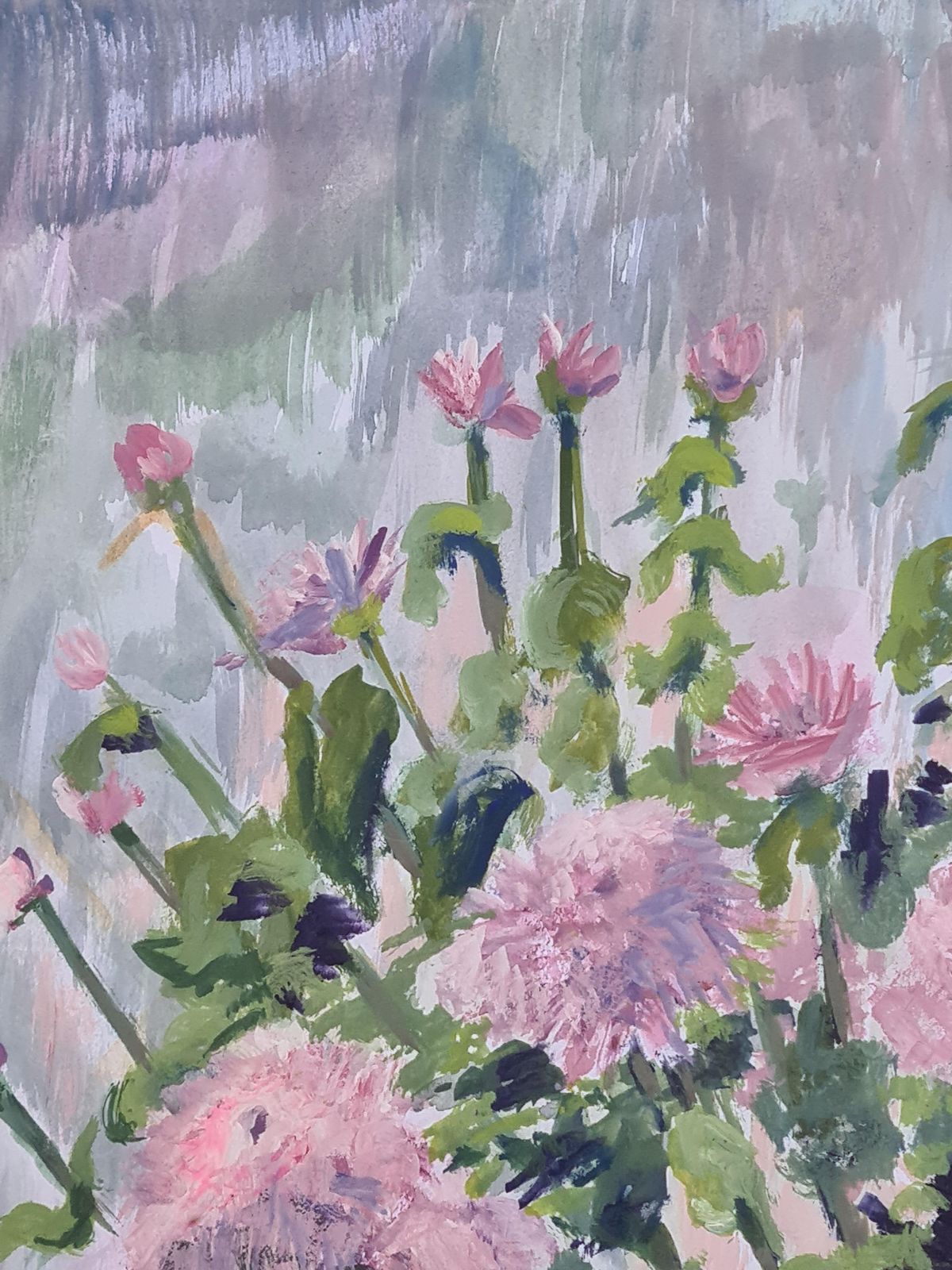 Unknownpink Abundance, 'Oillets', Still Life Of Flowers In A Vase, Homage A Manet. photo 187.0