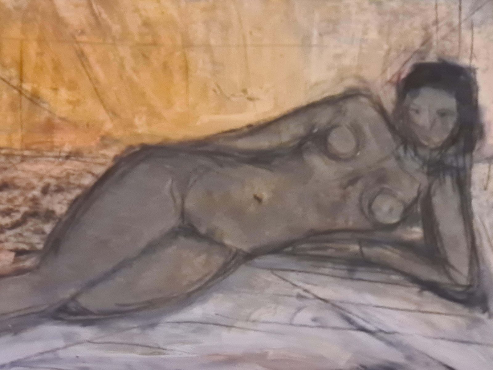 André Petroffmodern Mid Century Odalisque, Reclining Female Nude.1930s photo Art
