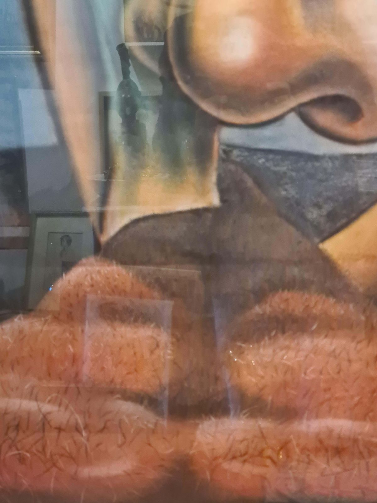 Gordon Muirmonumental Surrealist Pastel, Of Course We Evolve But Does Anything Ever Change?1985 photo vinterior