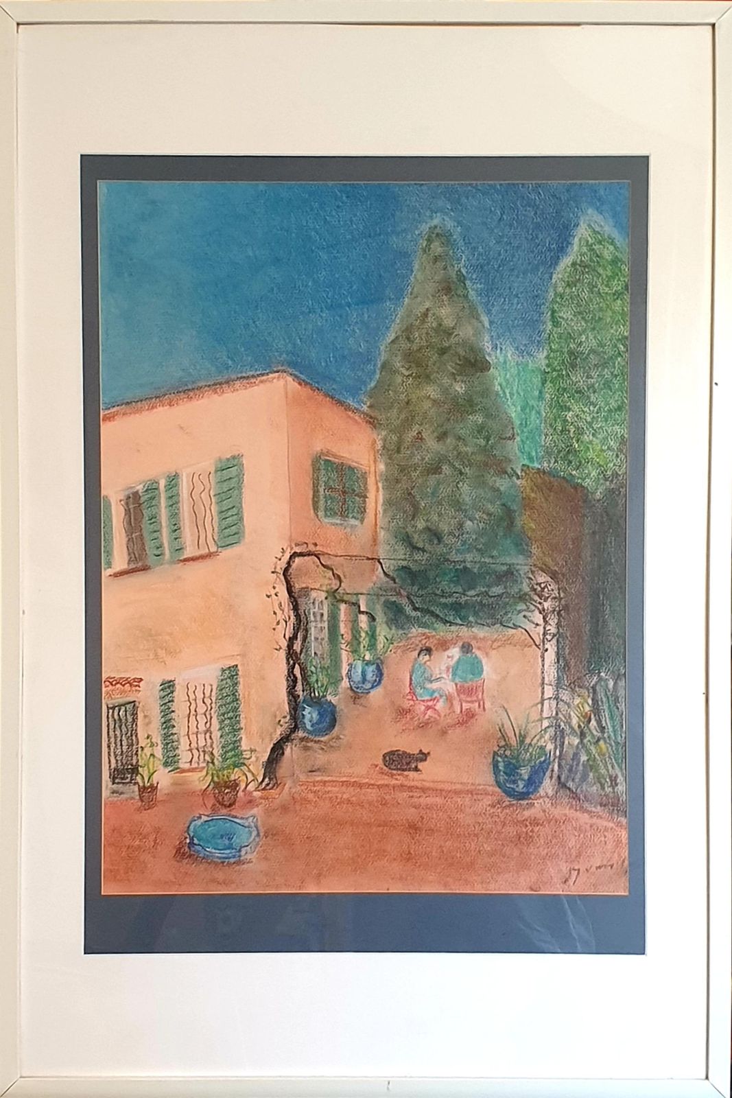 Fauvist Pastel On Paper, "Lunch In Provence", After Henri Matisse photo for sale