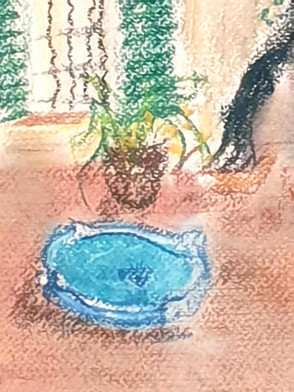 photo furniture Fauvist Pastel On Paper, "Lunch In Provence", After Henri Matisse