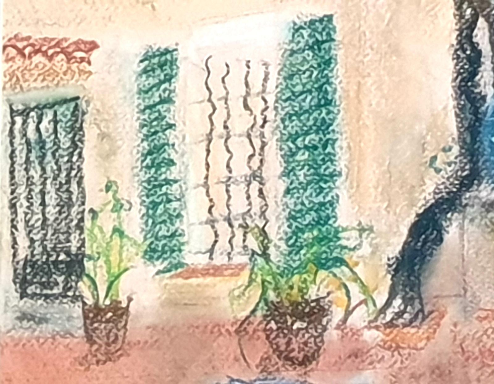 photo for sale Fauvist Pastel On Paper, "Lunch In Provence", After Henri Matisse
