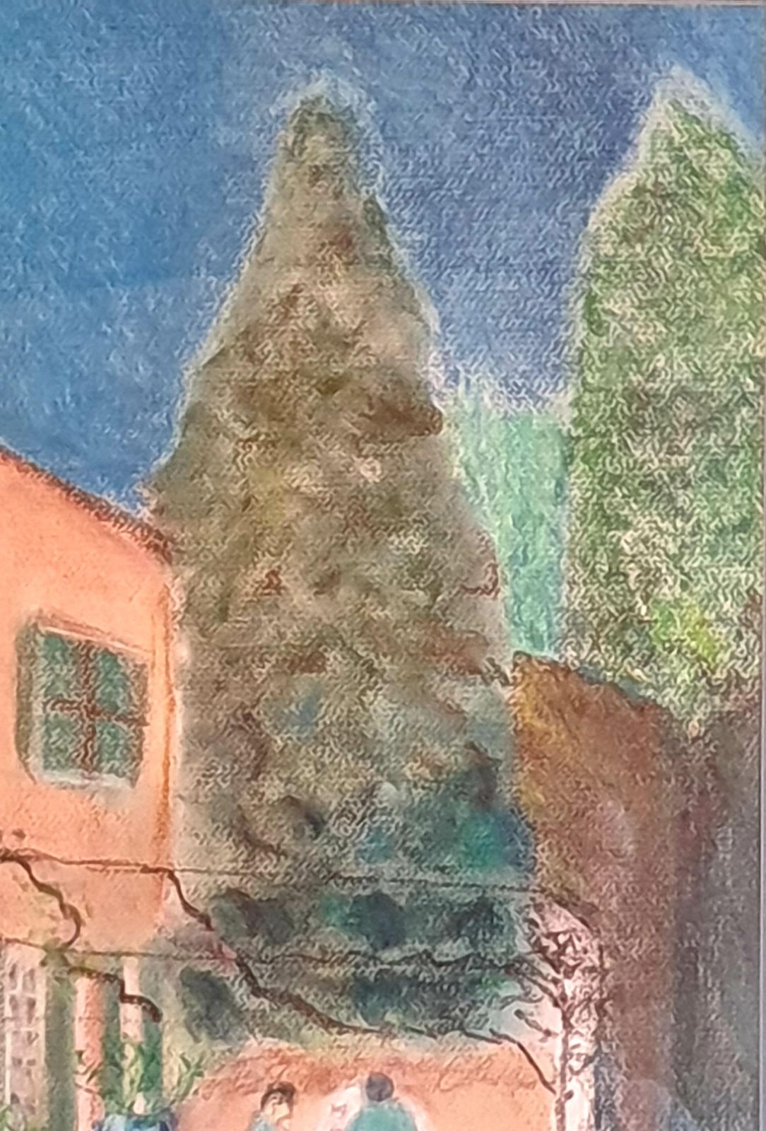 photo vinterior Fauvist Pastel On Paper, "Lunch In Provence", After Henri Matisse