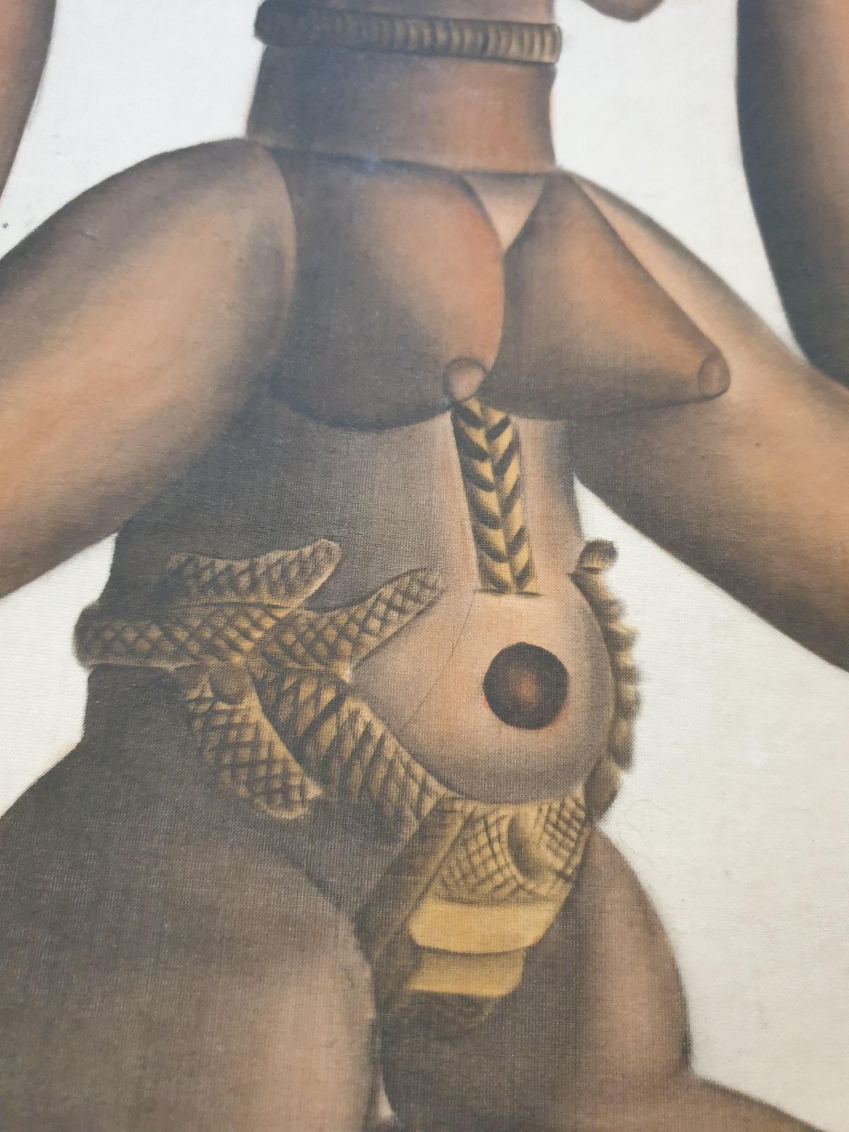 La Roche Laffittewatercolour On Handmade Paper Laid On Vélin D'arches Of An African Sculpture. photo buy