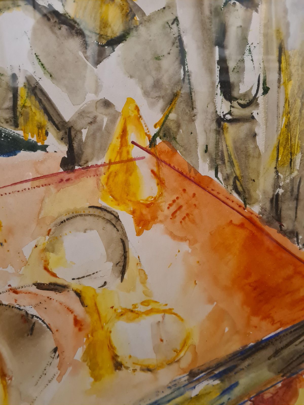 Roger Decaux Mid 20th Century Large Paris School Watercolour Of A Tablescapemid Century photo vinterior
