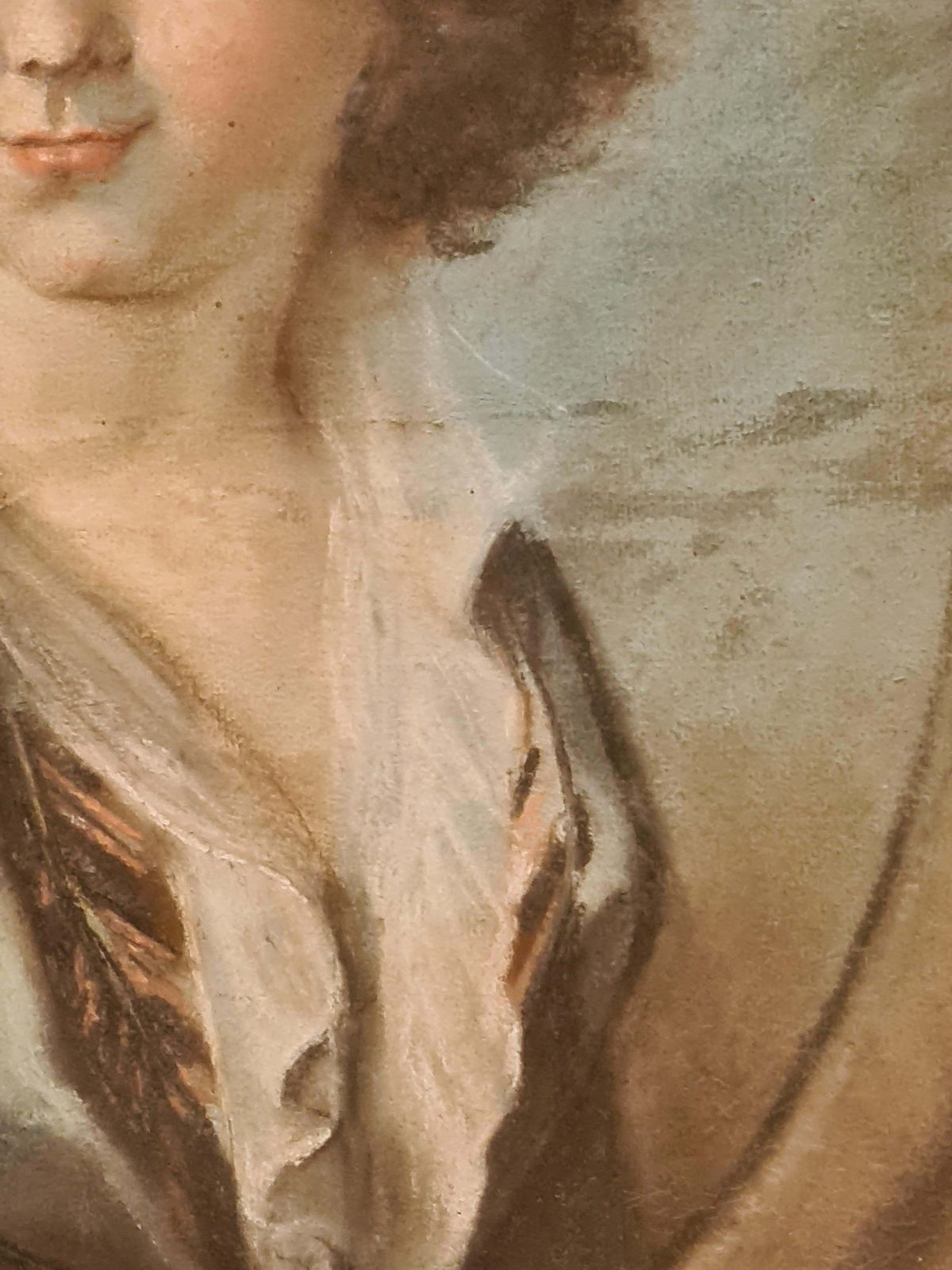 Unknownfrench 18th Century Pastel Portrait Of A Young Lady In Period Costume.18th Century photo vinterior