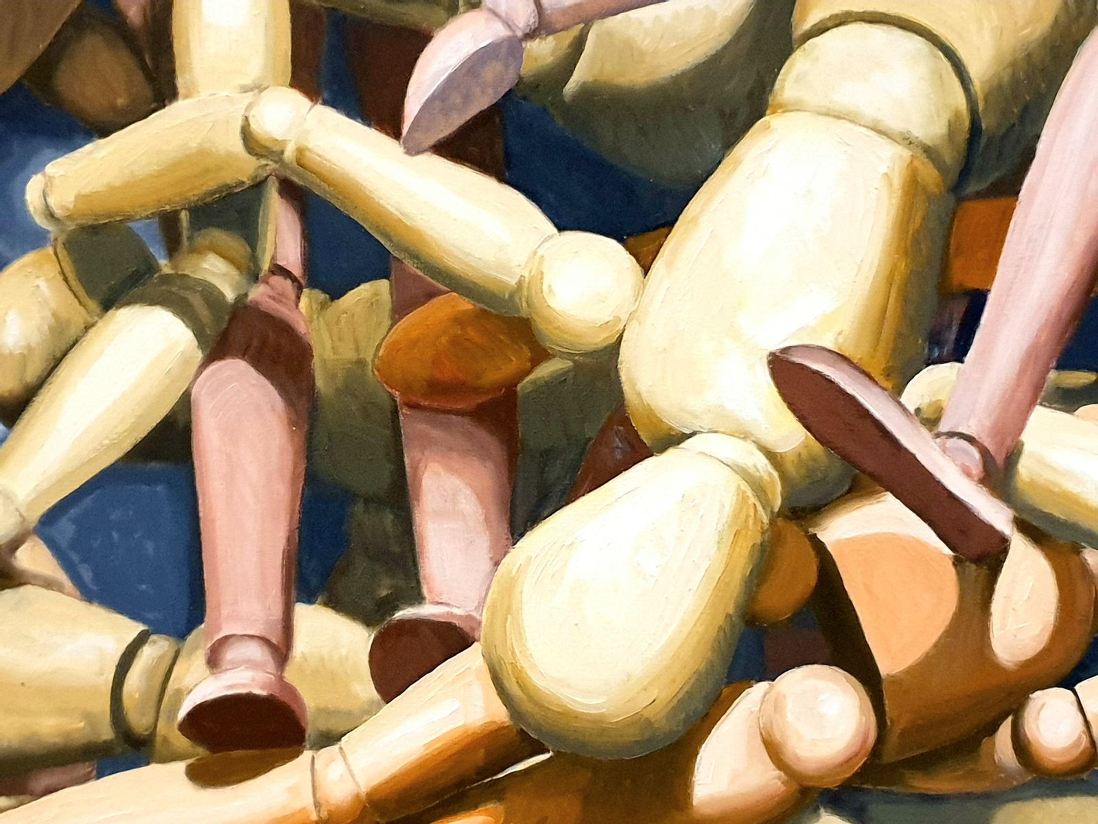 Derek Carruthers Large Scale Abstract Geometric Oil On Canvas, Artist's Lay Figures photo buy