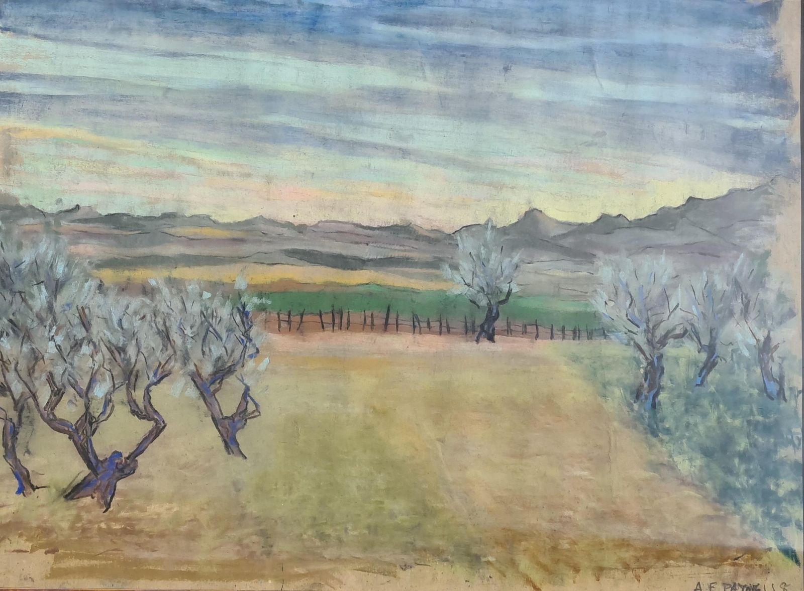 photo furniture Edgar Alwin Paynepair Of Watercolours. Possibly Views From The Santa Fe Railroad1918