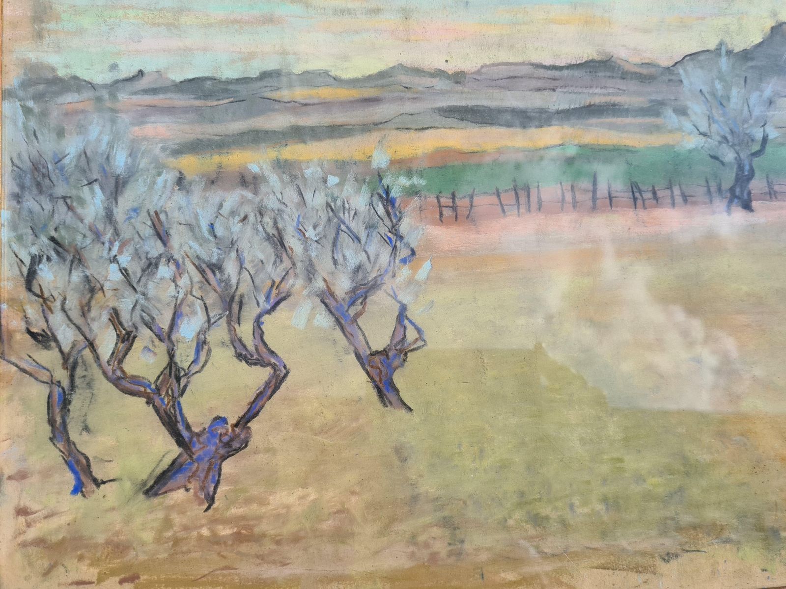 Art Edgar Alwin Paynepair Of Watercolours. Possibly Views From The Santa Fe Railroad1918 photo