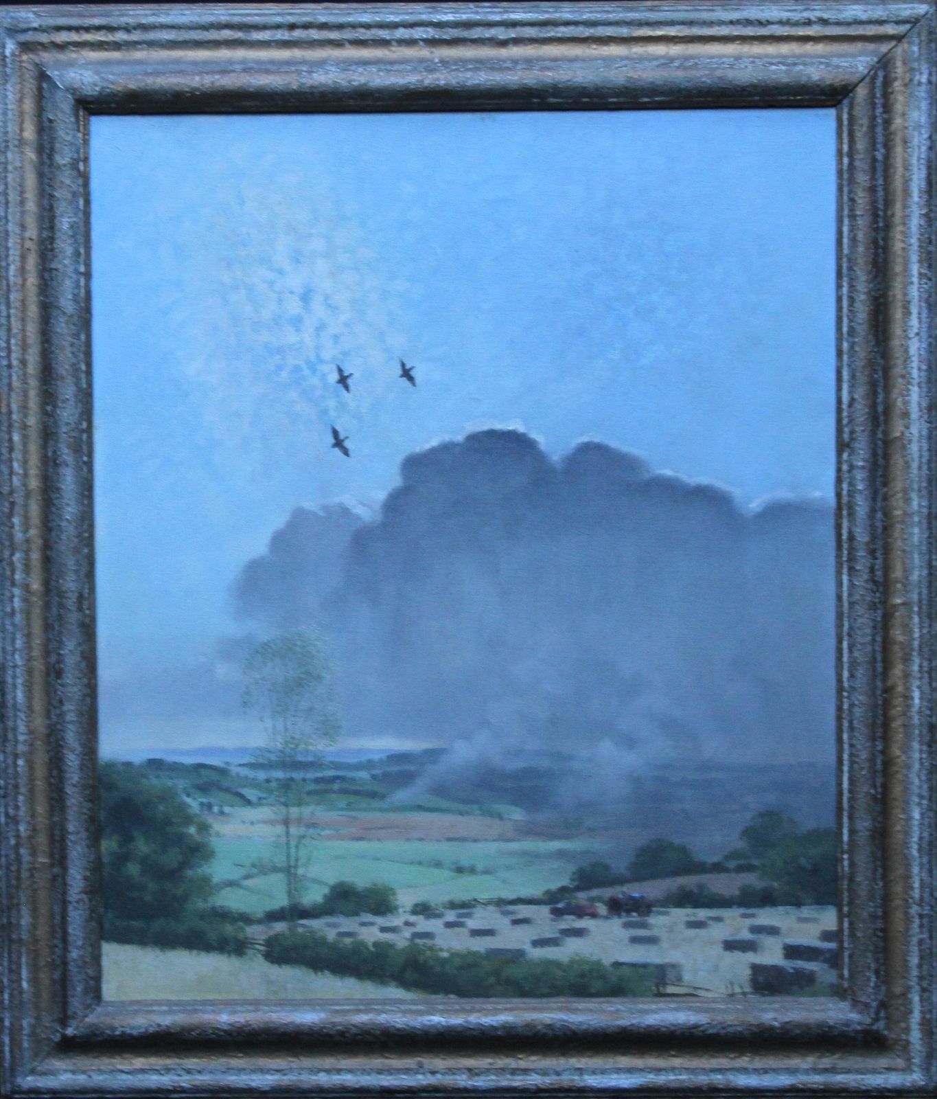 Laurence Henry Irvingrother Valley Landscape Kent   British 1950's Art Harvest Oil Painting Circa 1940