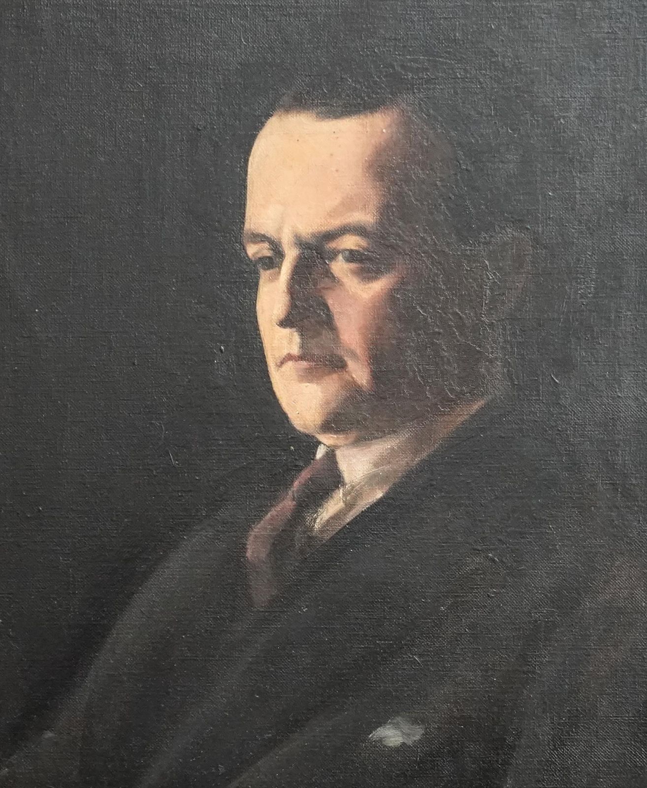 Jacob Kramerportrait Of George Hopkinson   British 20's Male Oil Painting Russian Jewish Artcirca 1920 photo for sale