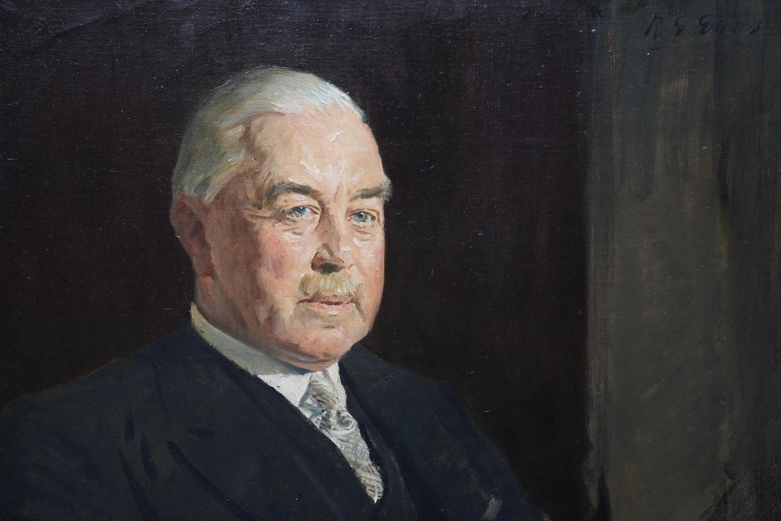 Reginald Grenville Evesportrait Of A Gentleman   British 30's Art Slade School Artist Oil Painting  1939 photo 2448.0