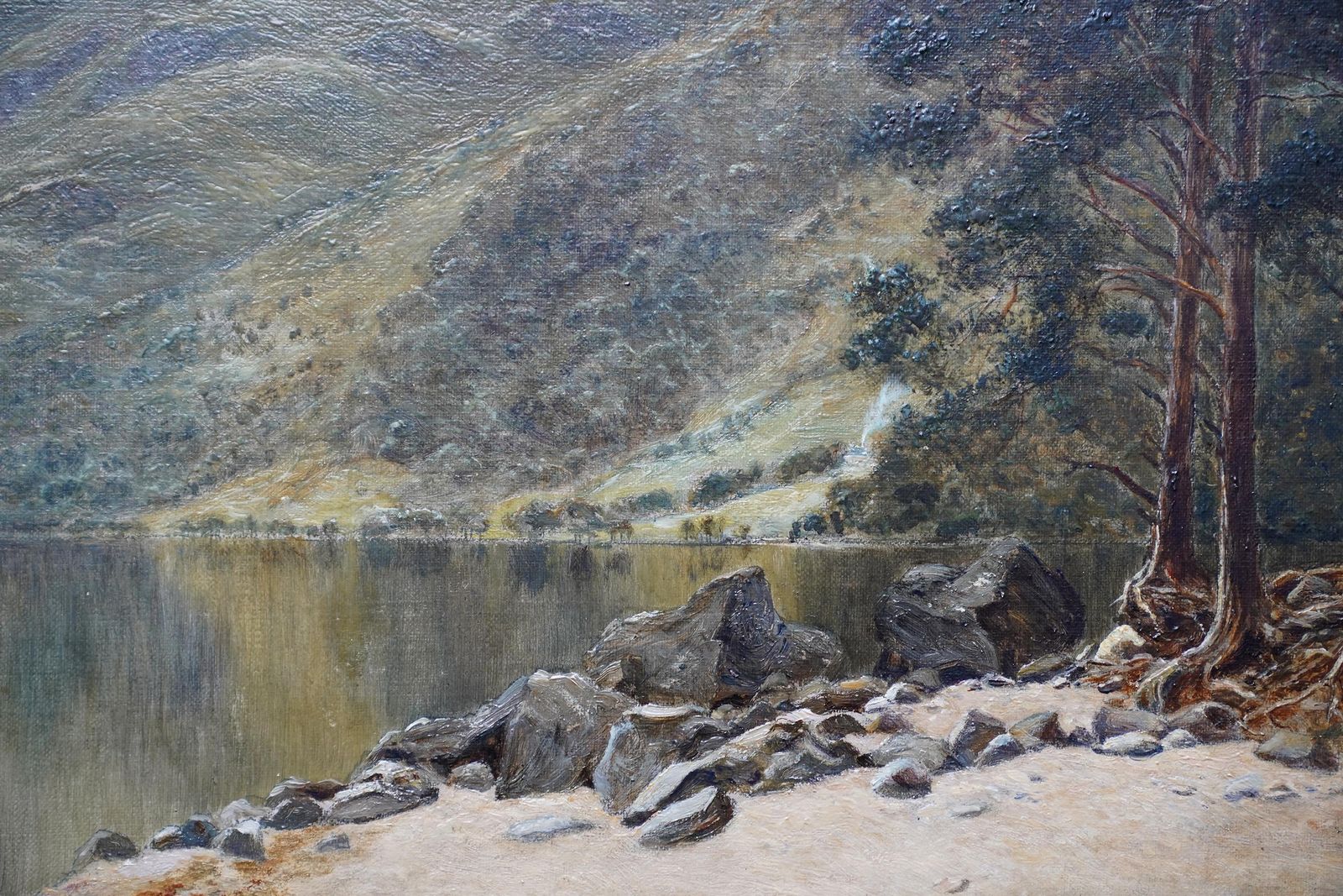 William Youngloch Eck, Scotland   Scottish Edwardian Art Landscape Oil Painting Circa 1908 photo Art
