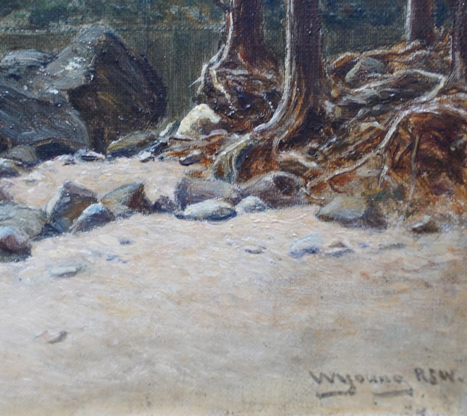 Art William Youngloch Eck, Scotland   Scottish Edwardian Art Landscape Oil Painting Circa 1908 photo