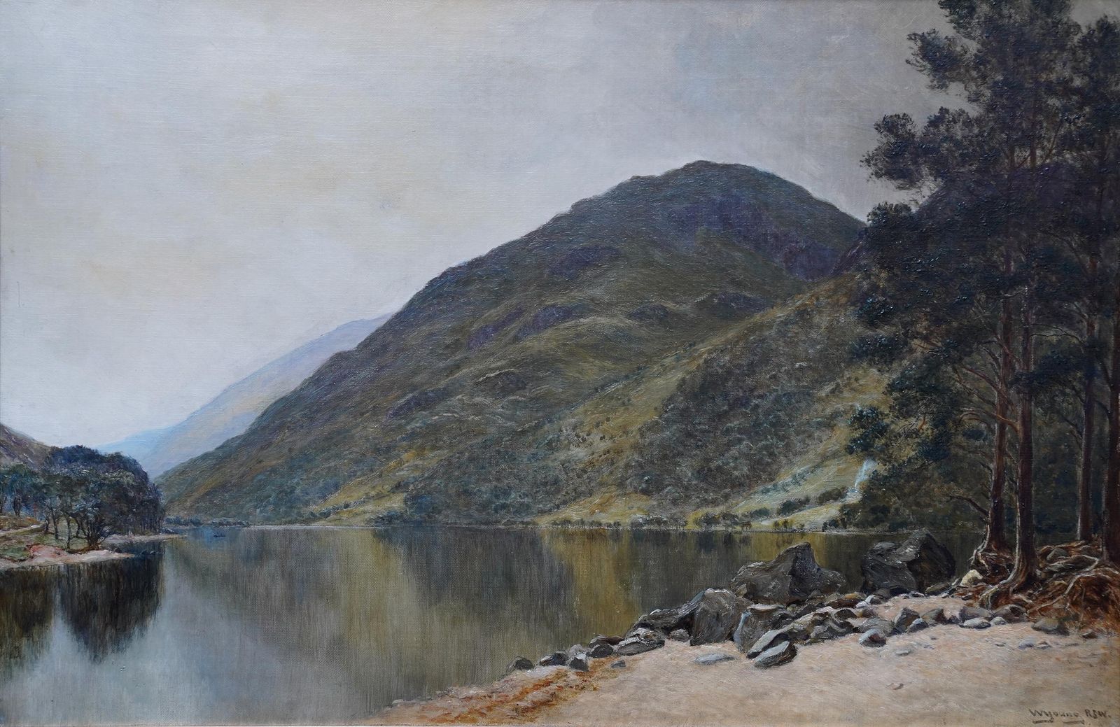 3468.0 William Youngloch Eck, Scotland   Scottish Edwardian Art Landscape Oil Painting Circa 1908 photo