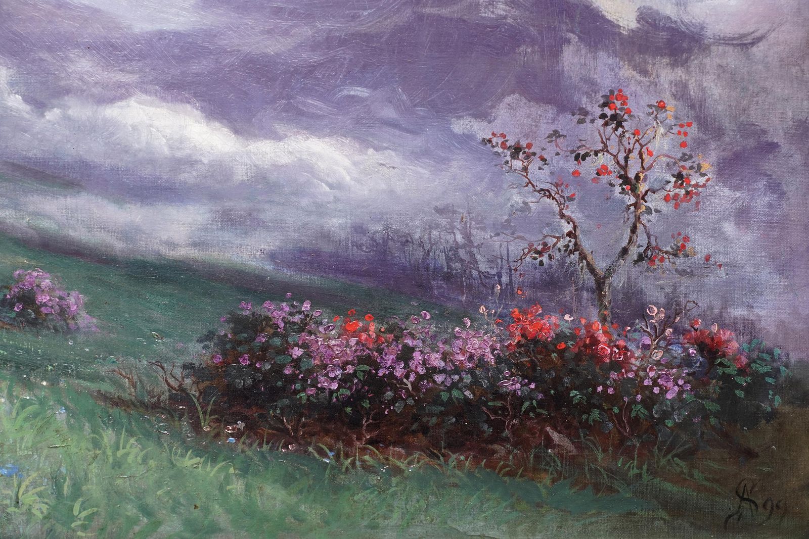 Arthur Severnlandscape With Distant Mountains   British Victorian Art Landscape Oil Painting 1899 photo Art