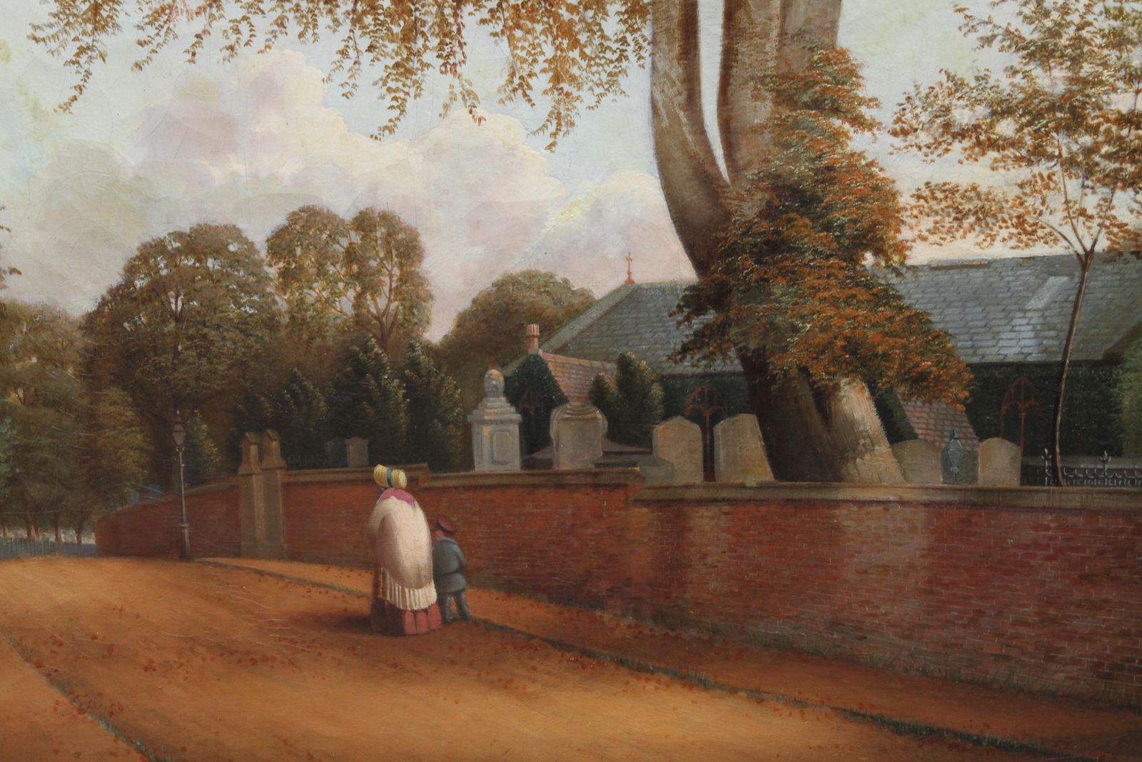 William Bromleyedgbaston Church Birmingham   British 1880 Victorian Art Landscape Oil Painting Circa 1880 photo for sale