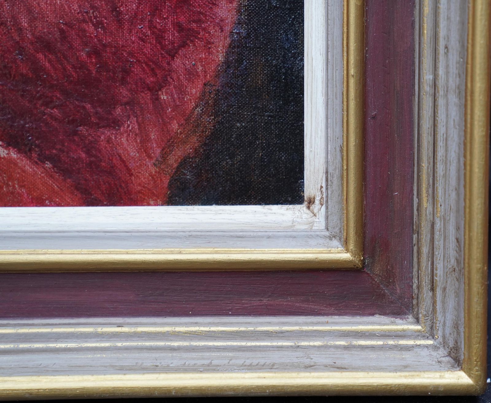 Lionel Ellisportrait Of Woman In Red Shawl   Nudes Verso   British 1940's Art Oil Paintingcirca 1940 photo buy