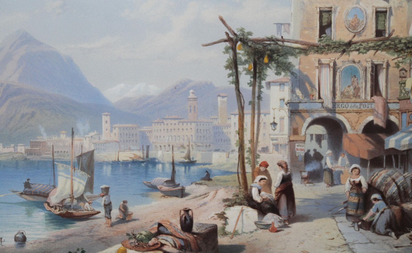 Thomas Leeson Scrase Rowbothambay Of Naples Italy   British 19th Century Art Oil Painting Italian Marinescape Circa 1886 photo vinterior