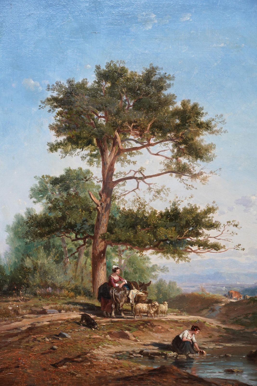 Henry Dawsonwomen In A Landscape   British Victorian Art Figurative Landscape Oil Paintingcirca 1850 photo Art
