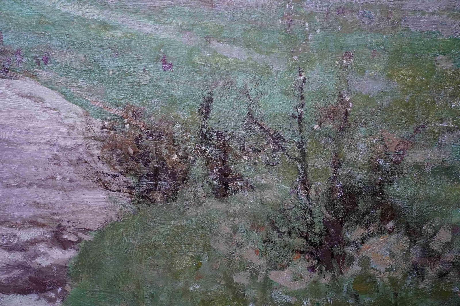 George Houstonspring, River Ayr   Scottish Impressionist Art Landscape Oil Painting Scotlandcirca 1920 photo 4591.0