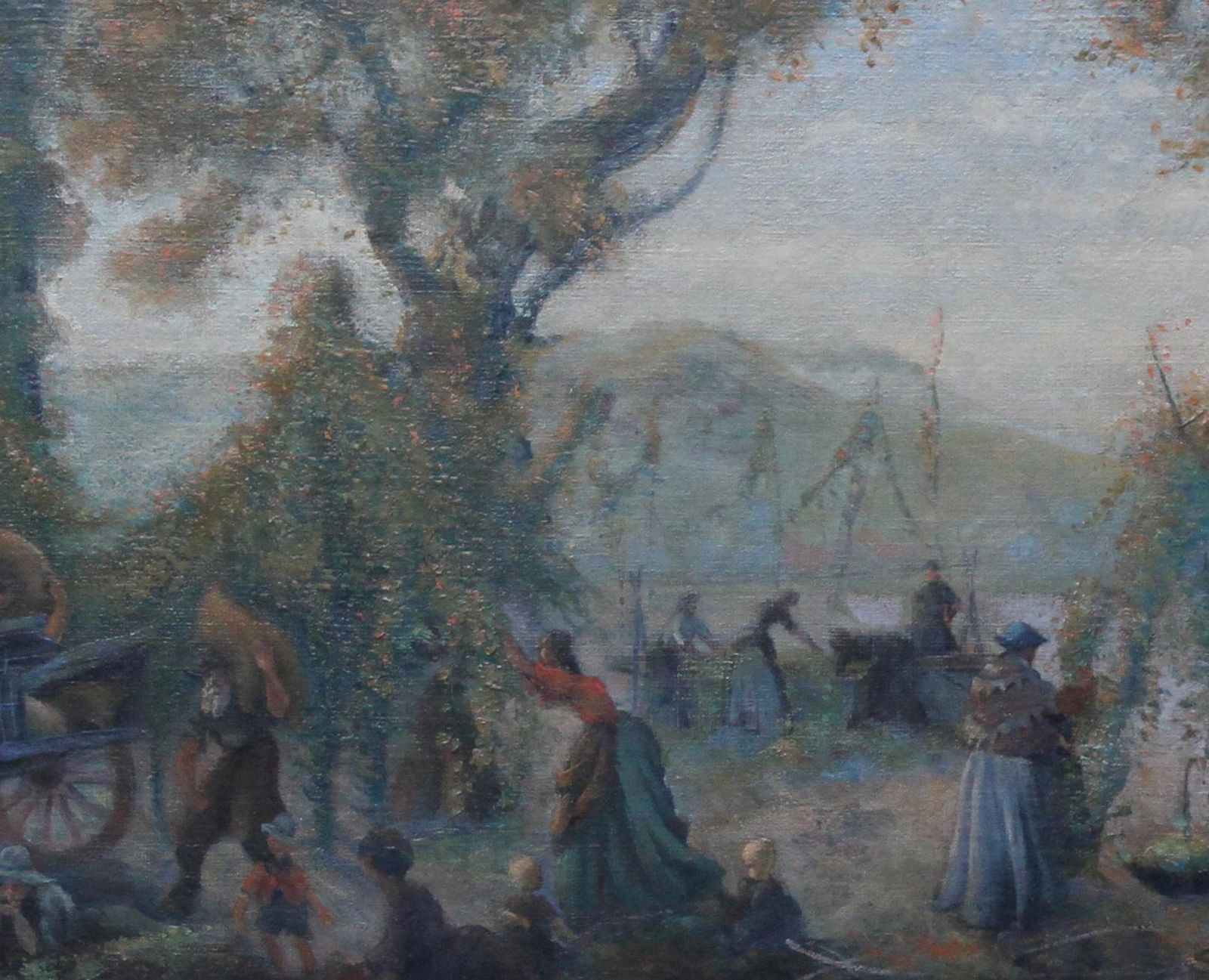 Franklin Whitesummer Fair   British Art Twenties Slade School Oil Painting Village Landscapecirca 1920 photo vinterior