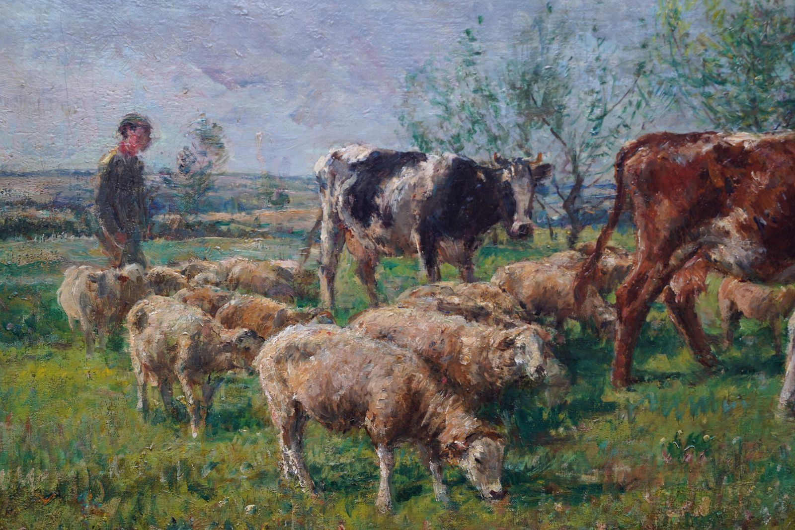 William Mark Fisherlandscape With Cattle And Sheep   British Victorian Art Pastoral Oil Paintingcirca 1880 photo 5101.0