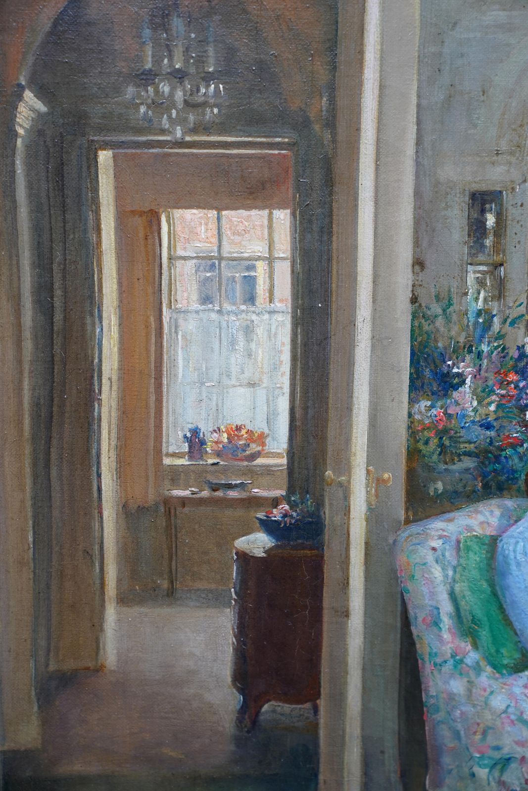 photo for sale Charles Ernest Cundallportrait Of A Family In An Interior   British 1950's Art Oil Paintingcirca 1955