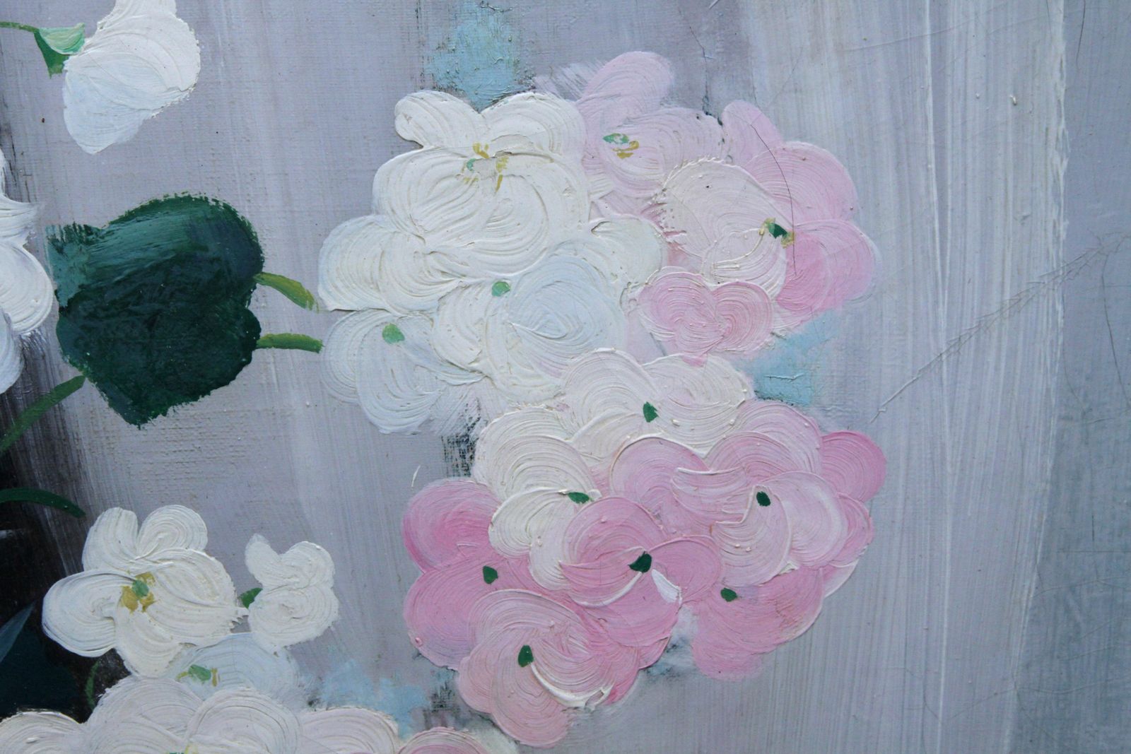James Stuart Parkhydrangea With Fan   Scottish Art 19thc Glasgow Boy Artist Floral Oil Paintingcirca 1900 photo 5101.0