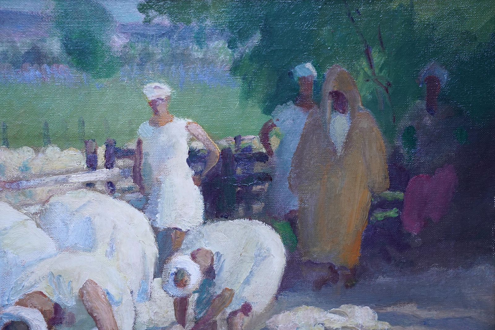 Gerald Spencer Prysesheep Shearers, Tangiers   British 1920's Orientalist Figurative Oil Paintingcirca 1925 photo 5101.0