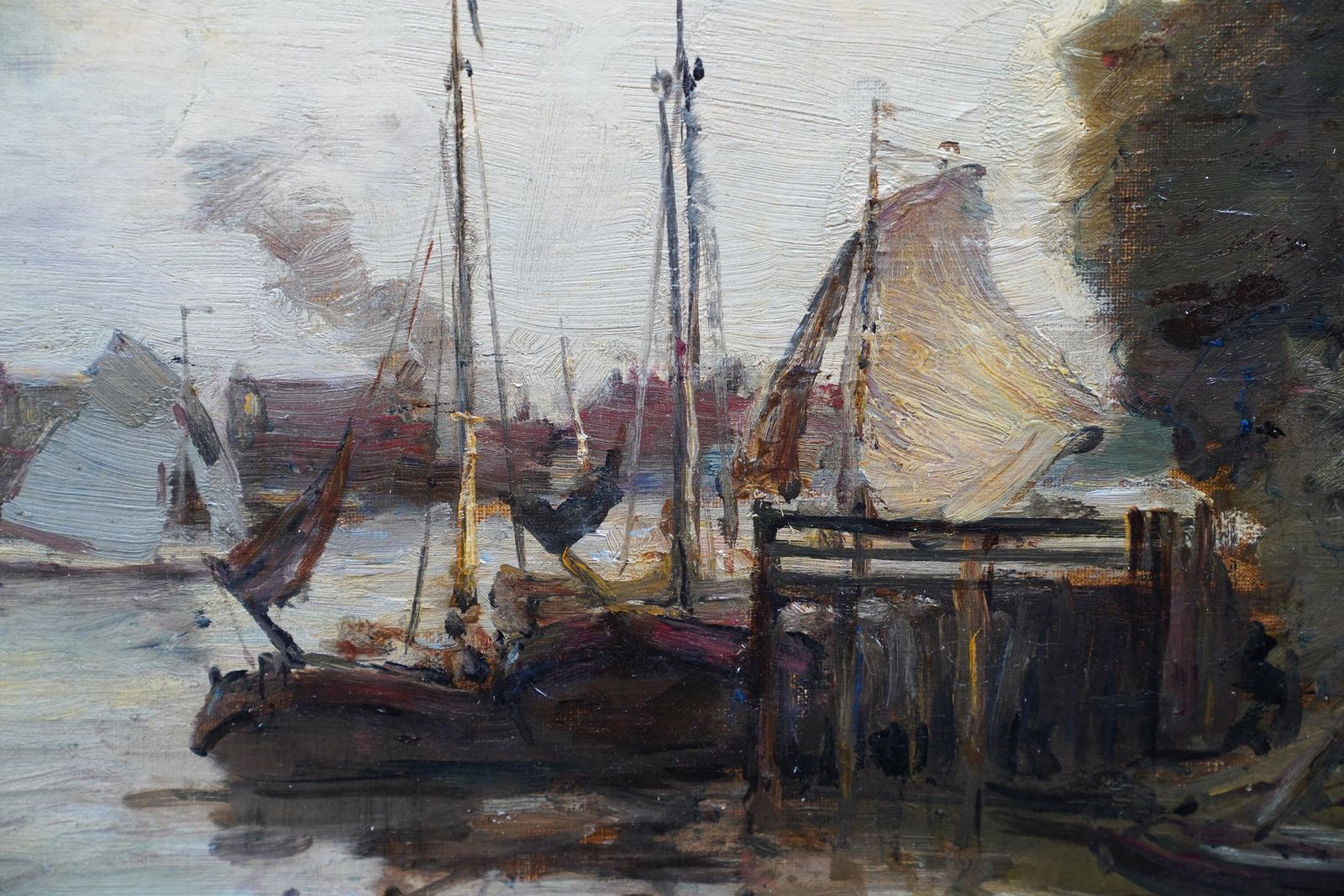 James Campbell Nobleharbour Seascape   Scottish Edwardian Impressionist Art Marine Oil Paintingcirca 1910 photo buy