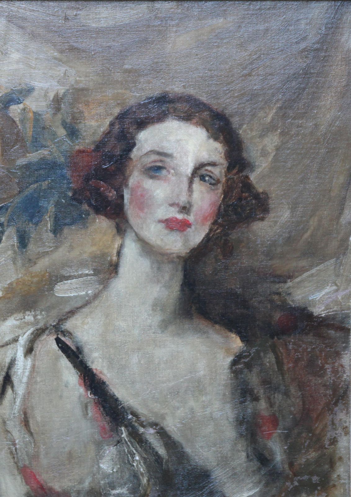 James Jebusa Shannonportrait Of A Young Woman   British Edwardian Art Female Portrait Oil Paintingcirca 1905 photo furniture