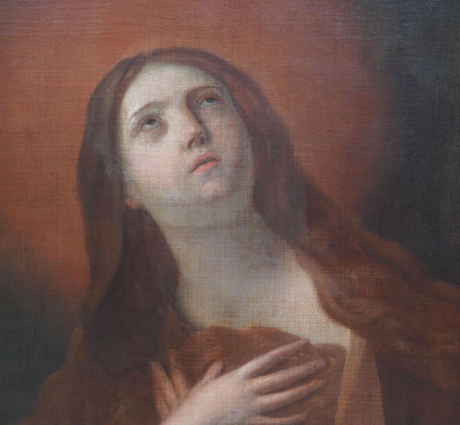 The Penitent Mary Magdalene   Old Master Religious Art Portrait Oil Painting17th Century photo 5611.0